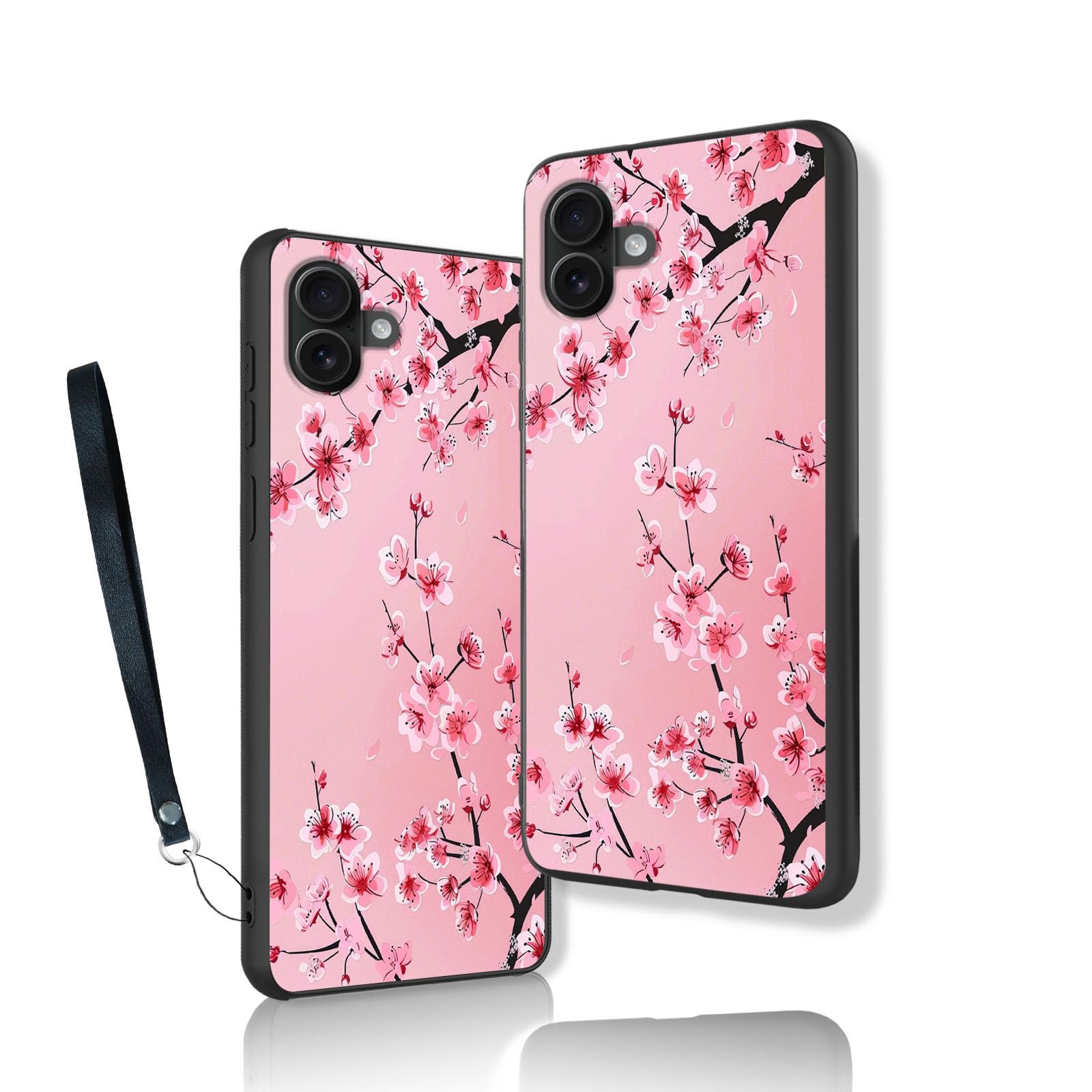 Amazon.com: DSIVIKIZ Case for Apple iPhone 16–Pink Cherry Blossom
