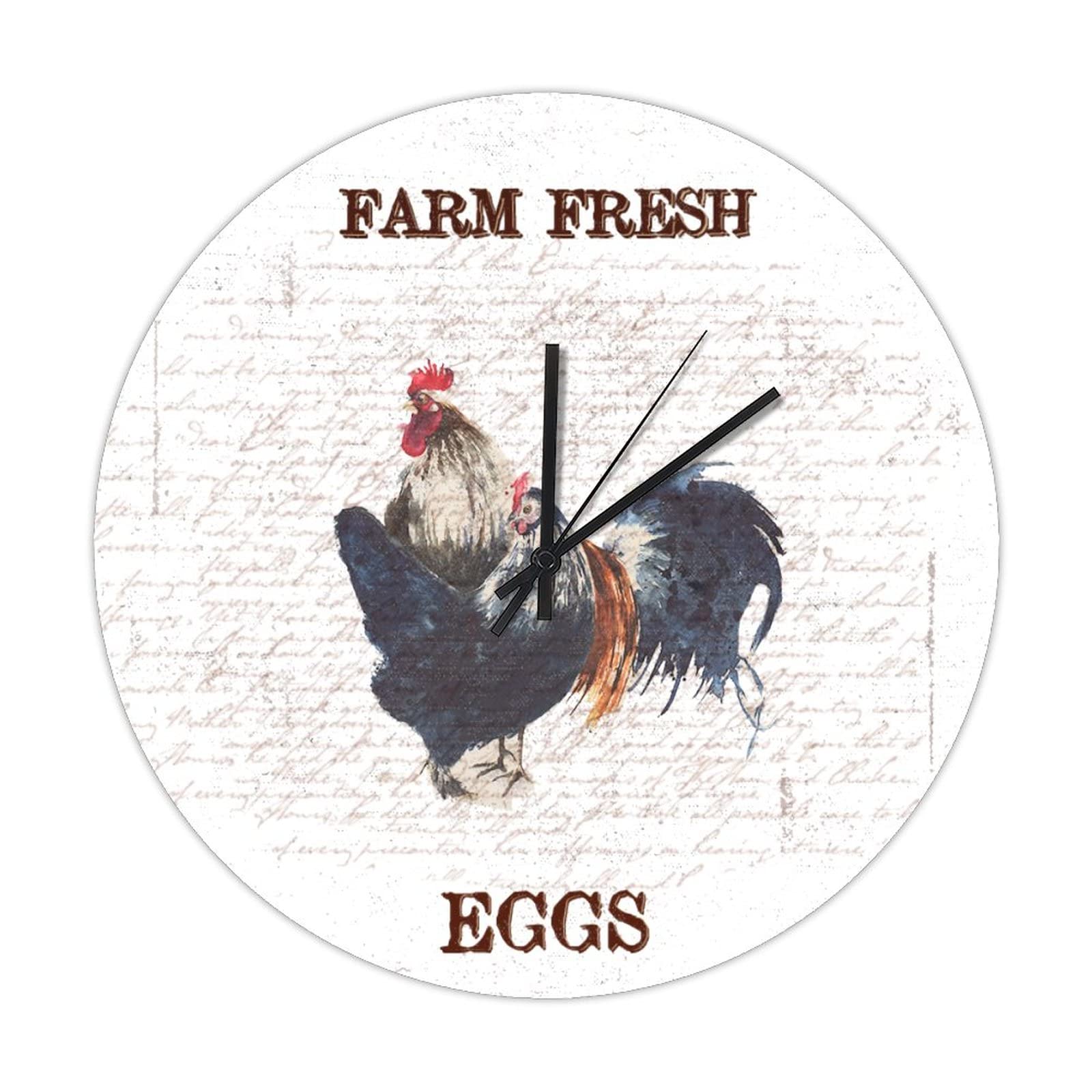 Horloge murale en bois rustique cadeau idéal pour amoureux des animaux de la ferme