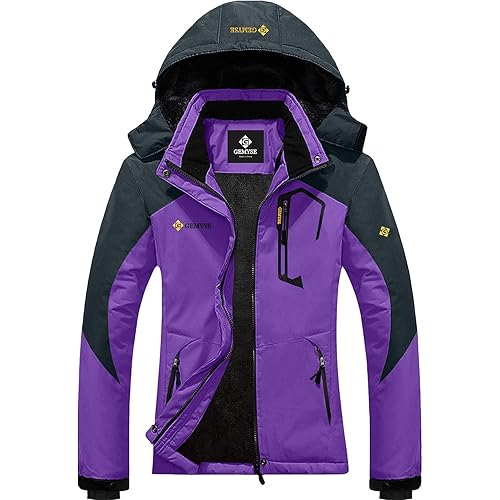 GEMYSE Women's Mountain Waterproof Ski Snow Jacket Winter Windproof Rain Jacket