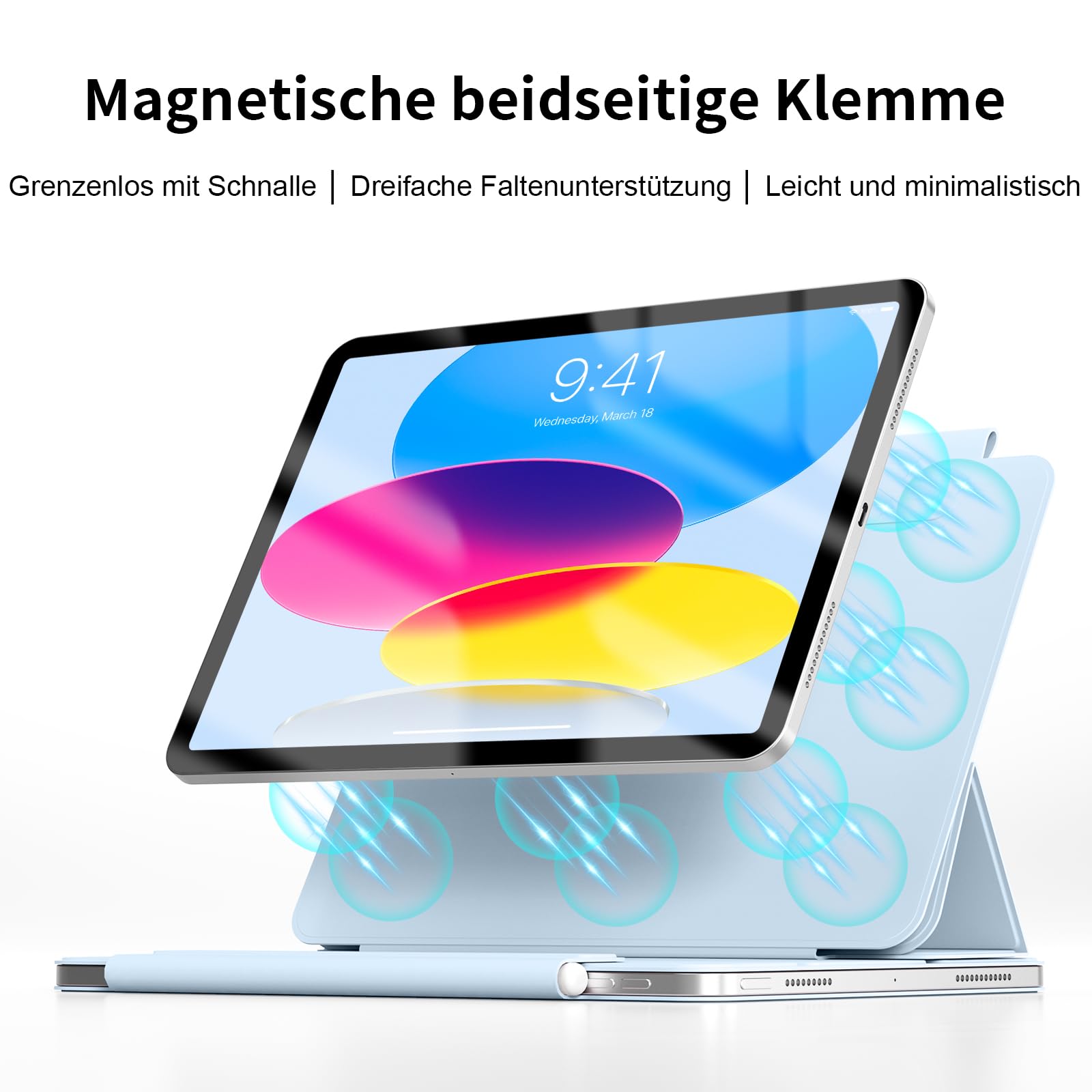 Cover con Tastiera iPad A16 11a Generazione 11 2025/iPad 10a