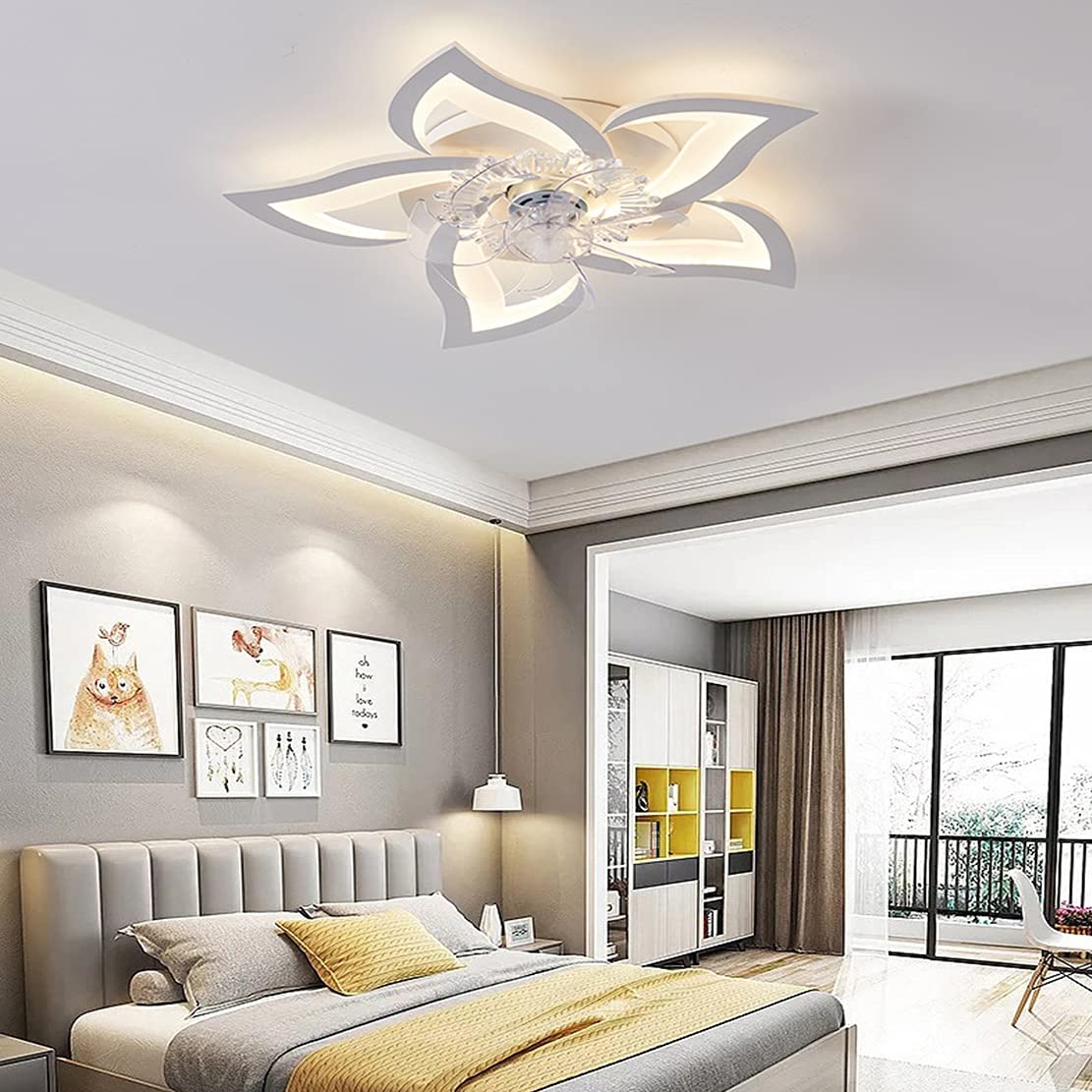 Ventilatore da soffitto con illuminazione a LED, plafoniera dimmerabile