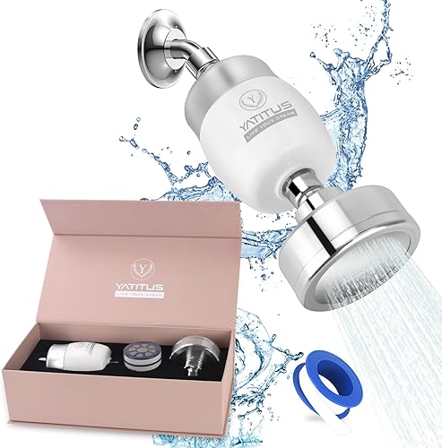 Cabezal de filtro de ducha para agua dura, juego de cabezal de ducha filtrado 18+2 etapas Filtros de ducha de alto rendimiento para eliminar