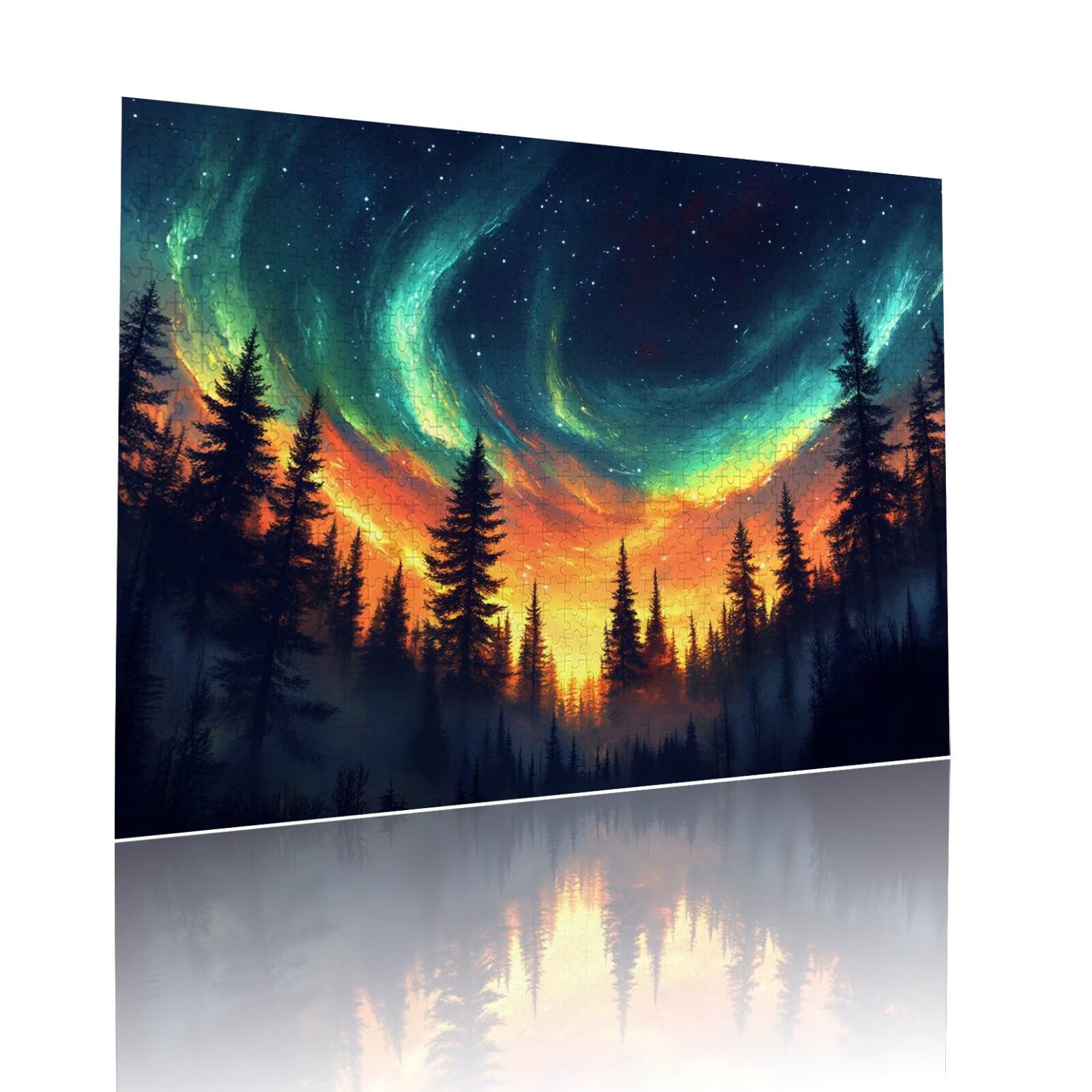 Aurora Puzzle für Erwachsene Kinder Anspruchsvoll 5000 Teile Impossible Klassische Puzzles Schwer Sternenhimmel ab 8 9 10 Jahre für Mädchen Jungen Jigsaw Kunst Educa, für Geschenke 105x156cm t-375