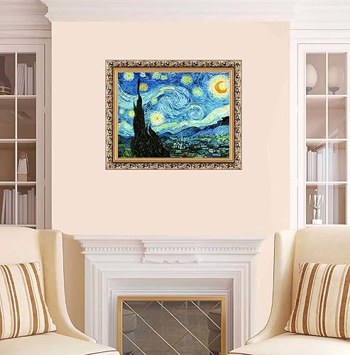 Miniatura 2 de Paquete de 4 kits de pintura de diamantes para adultos, pinturas famosas de Van Gogh, pintura de taladro completo por número 5D, arte de diamantes