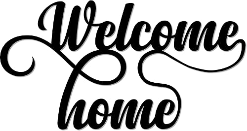 Miniatura 1 de Letrero de pared de metal con texto en inglés "Welcome Home", decoración para el hogar, decoración para el hogar, decoración para el hogar,