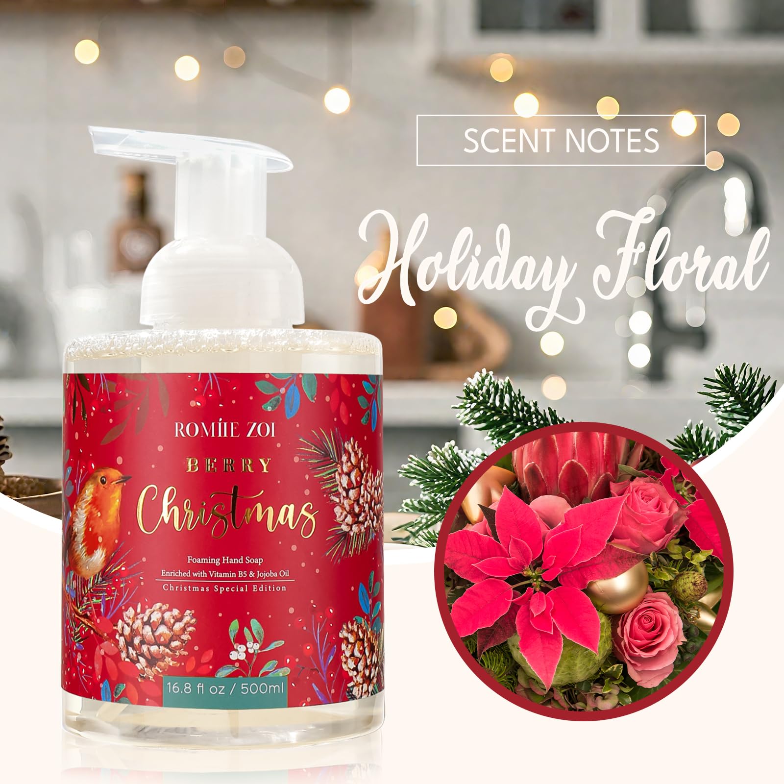 Amazon.com : ROMIIE ZOI Christmas Foaming Hand Soap with Gift Box