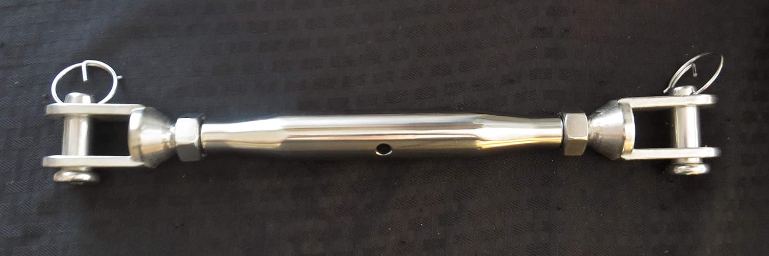 US STAINLESS Stainless Steel 316 M20 (3/4") 20mm Turnbuckle Rigging Screw Jaw & Jaw Marine Grade