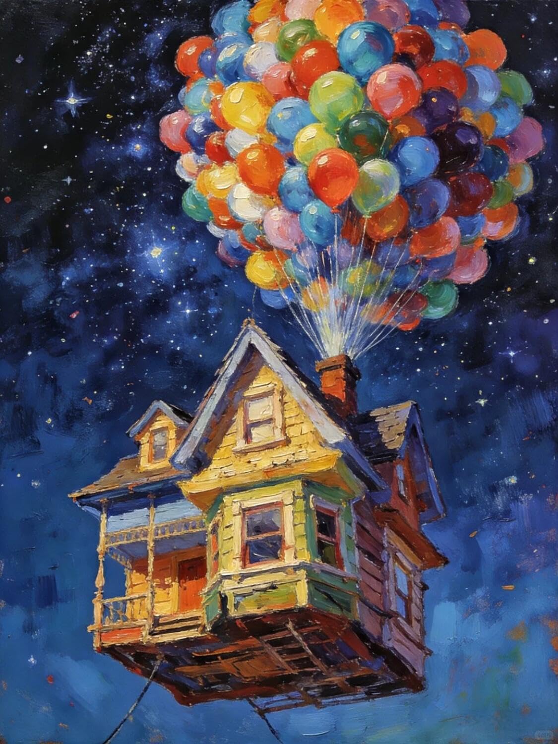 Rqwybcaxn Perlenstickerei Komplett Set Bunte Luftballons 40x50cm | Landschaft Diy-Bastelset Für Perlenarbeiten (Anfänger) Handgefertigtes Perlen-Set Handarbeits-Set