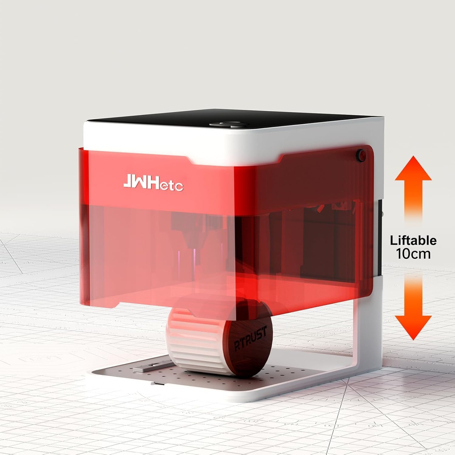 JWHetc X-PRO 5W Laser Engraver Machine, Portable 5000mW Laser Engraver and Cutter Machine for Wood Leather Coated Metal Paper Glass Cloth, for DIY Supports Win/Mobile System/Offline Class1 (5W Output)