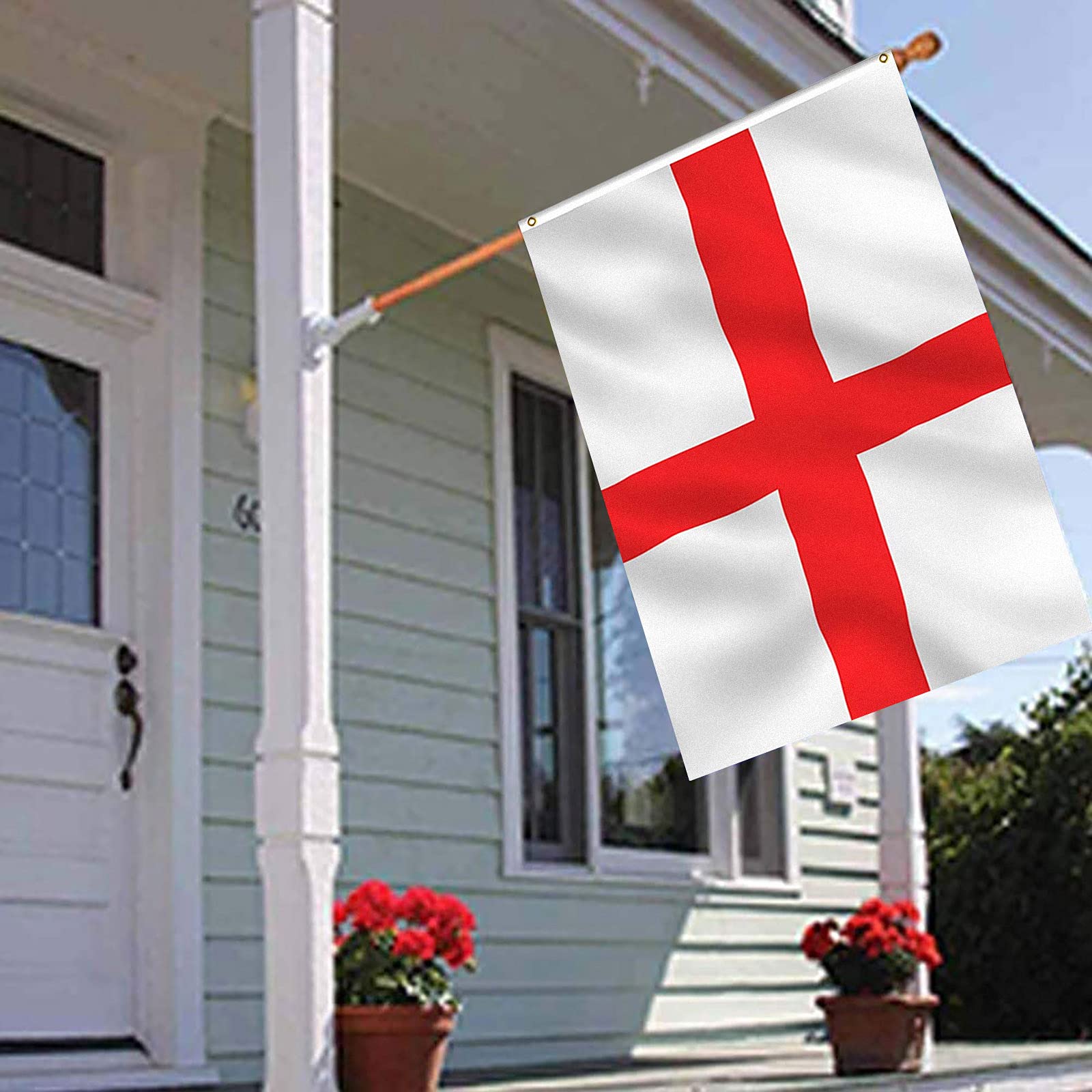 Skang 2021 European Football Championship England Flag & Scottish Flag 150*90 cm Euro Themed Bunting Banner Hand Flag for Party National Garden (England)