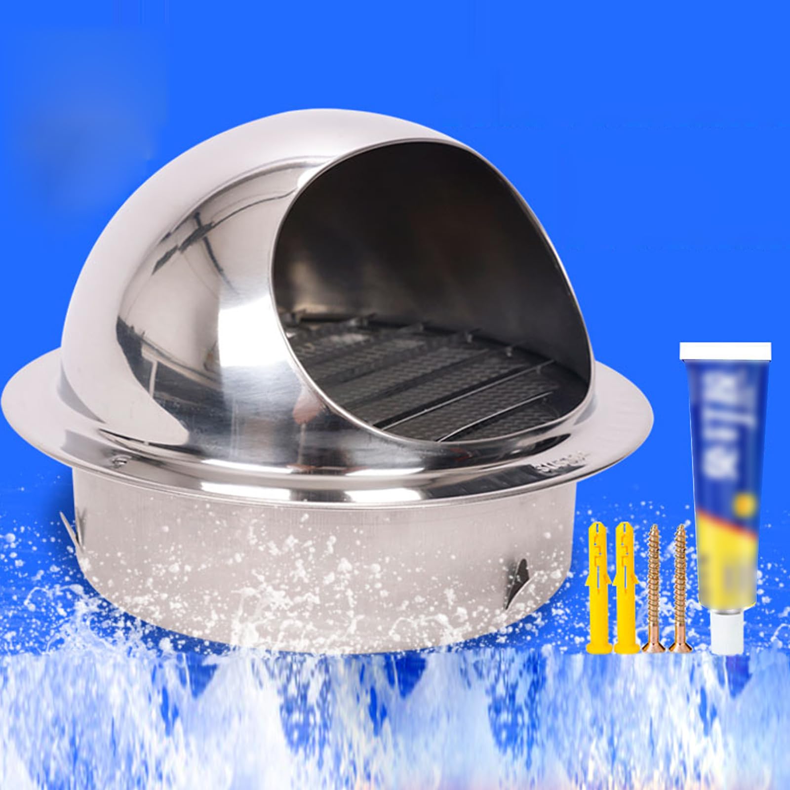 Capuchon de protection contre la pluie pour tuyau de poêle à bois en inox