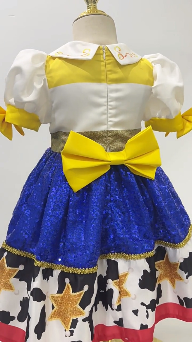 Disfraz Jessie para niñas vestido vaquera con lentejuelas miniatura 7