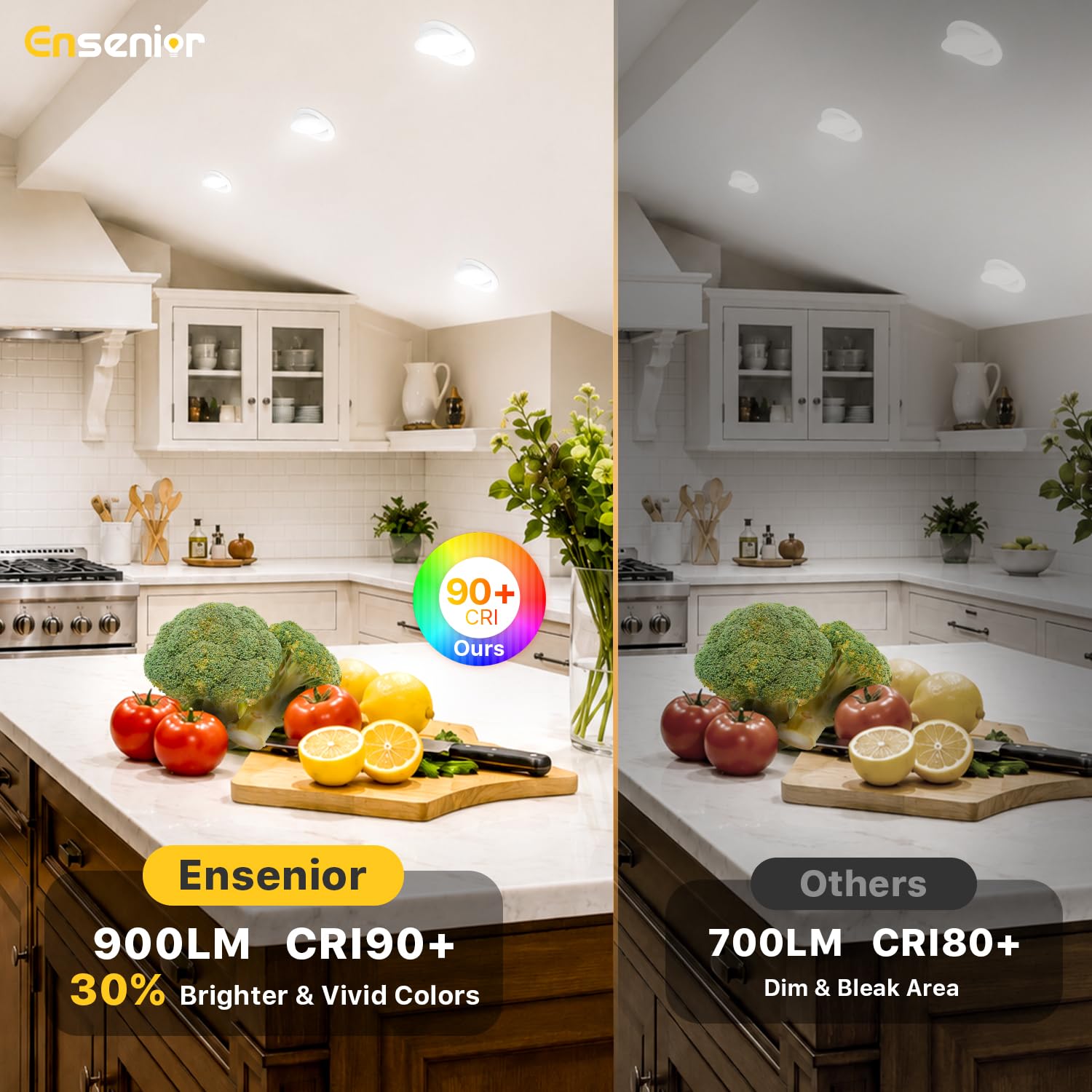 Ensenior 4" Gimbal LED Recessed Lights - 4 Pack -4