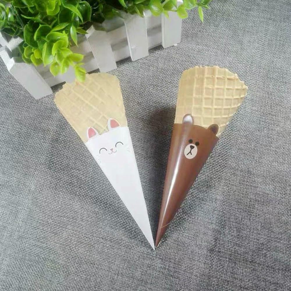 Eistütenhalter-Abdeckung, weiße Kegel, Papierhülle, Becher für Hochzeit, Geburtstag, Party, Zubehör, 1000 Stück