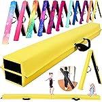 MARFULA 6 FT / 8 FT / 9 FT Folding Gymnastics Beam Foam Balance Floor Beam - Extra Firm - Suede Cover - Anti Slip Bottom with Carry Bag for Kids/Adults Home Use