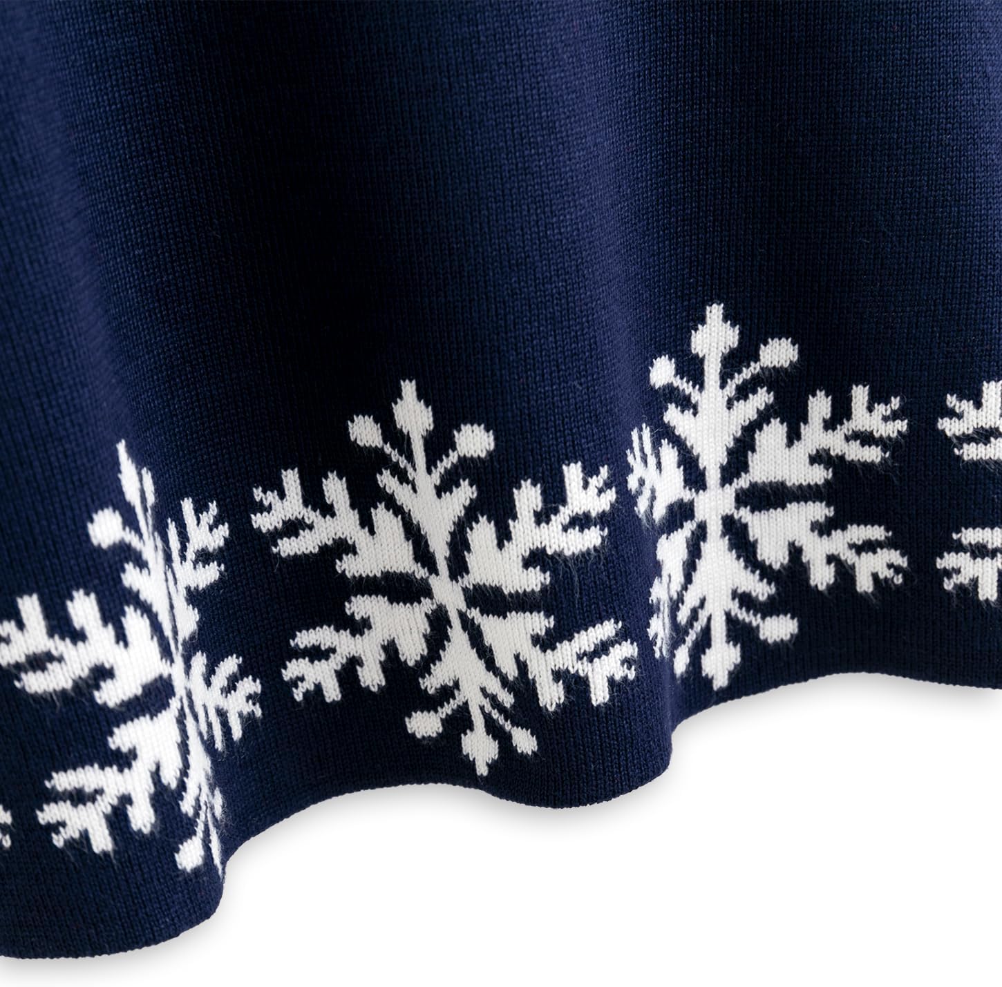 Toddler Christmas Sweater Dress Little Girl Long Sleeve Winter Xmas Knit Ribbed Cuffs Dresses - Image 4