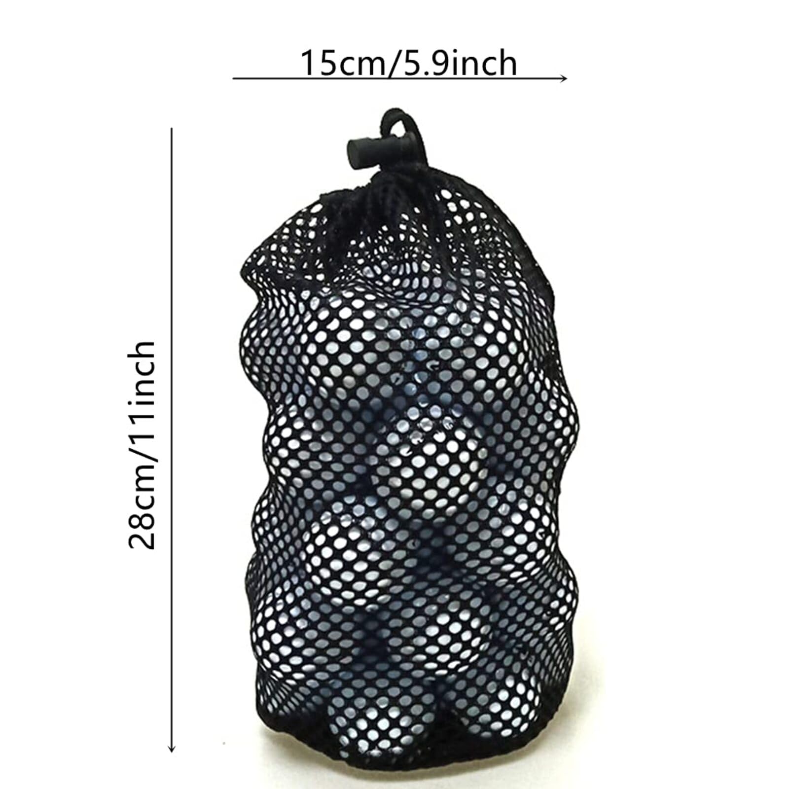 FYHJNC Golf Ball Nylon Rope Net Bag, Large Mesh with Drawstring Cord Lock, for Courses Schools, Fitness Clubs, Camping, Traveling - Image 2