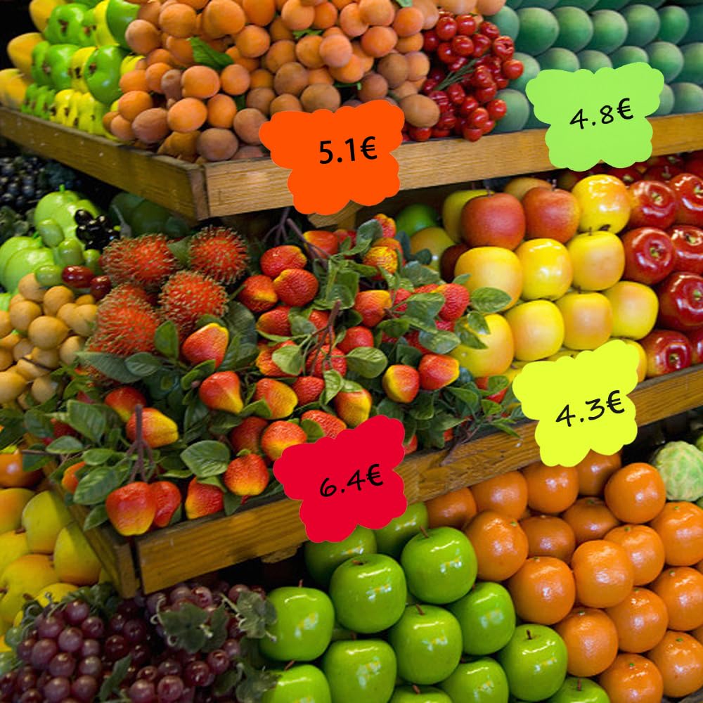 Cartellini Prezzi Per Negozi - 120 Etichette 16x12cm In 8 Colori Per Vendita Al Dettaglio - Foto 2