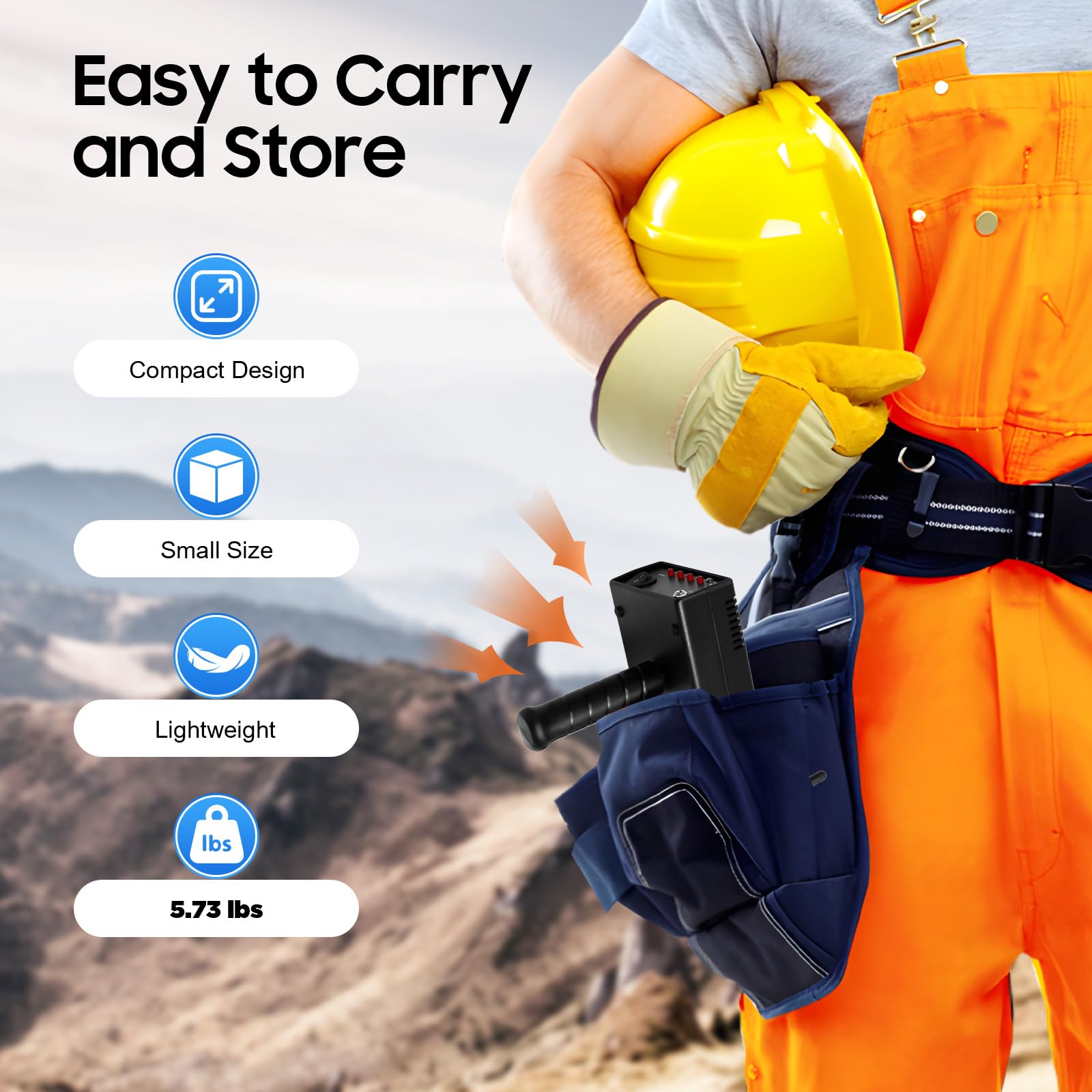 Détecteur de métaux - Portée de recherche de 1000 m - Profondeur de détection de 20 m - Détecteur d'or portable - Double sonde - Scanner 3D professionnel - Léger - Avec sac et chargeur - Étui de