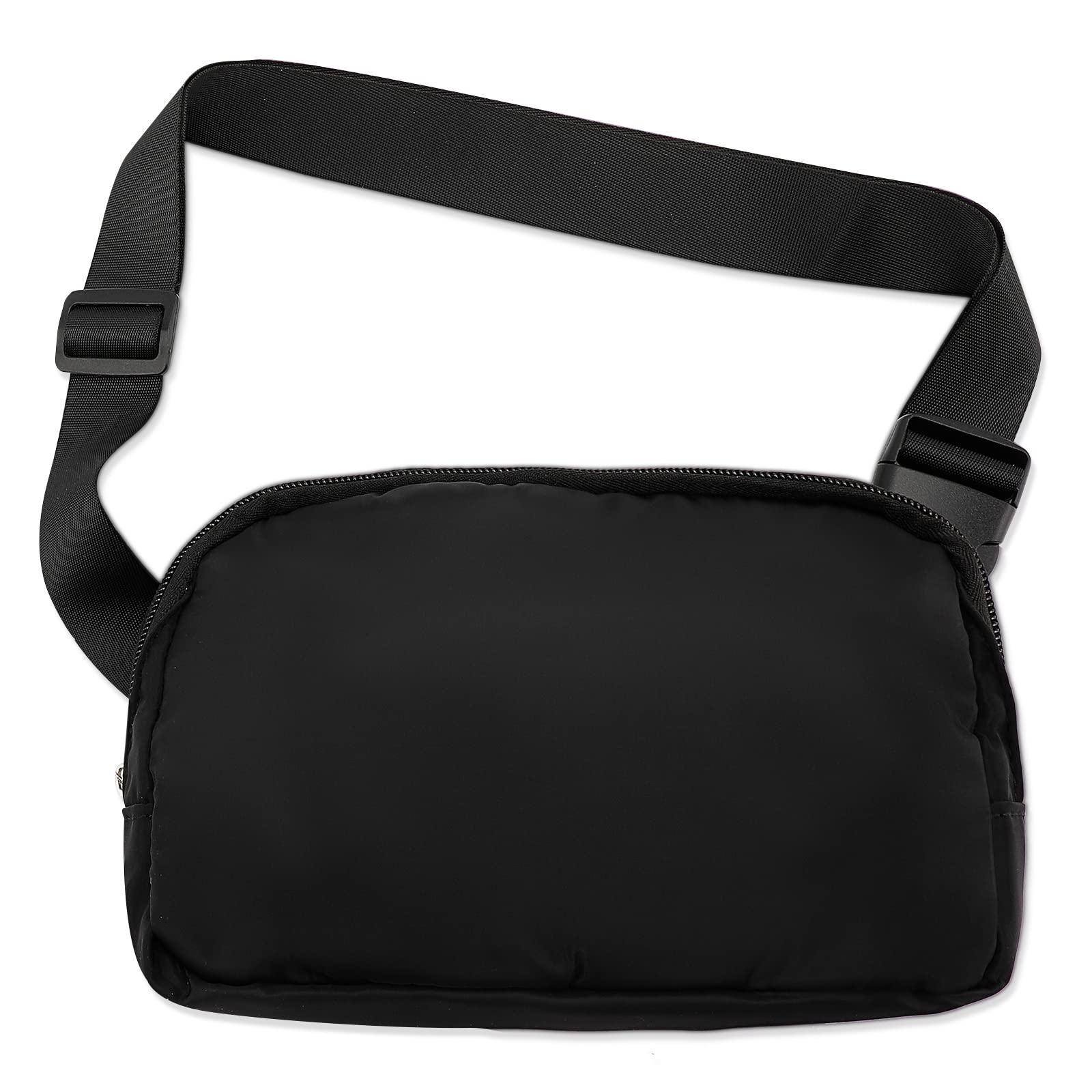 Crossbody Bags for Women Mini Belt Bag with Adjustable Strap for Travel Fitness Outdoor Workout Running Hiking Traveling (Black)