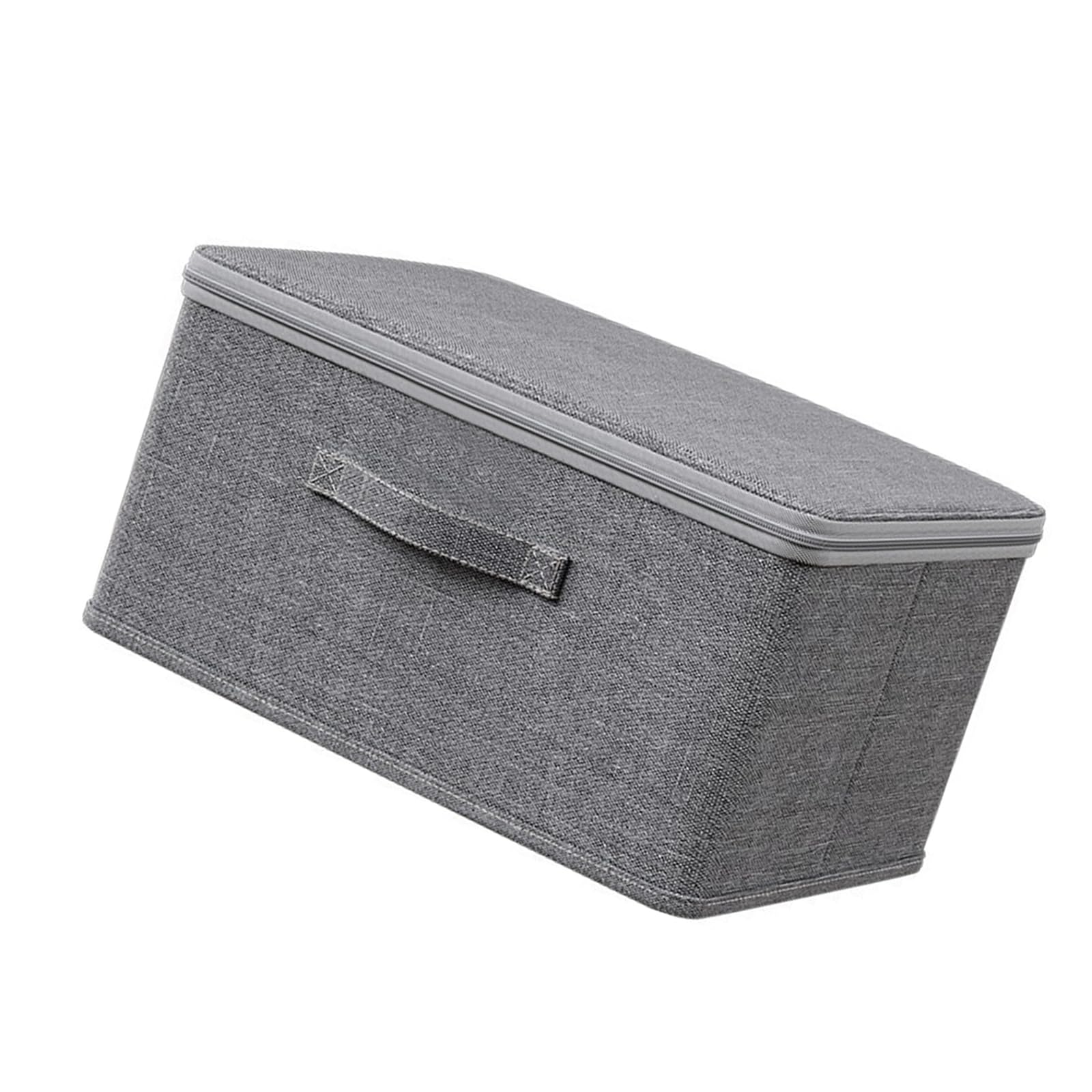 APGLSXY Modern Cloth Storage Container with Easy Access Lid Fabric Storage Bin for Seasonal Clothing and Household Items Fabric Flipping Lid Container
