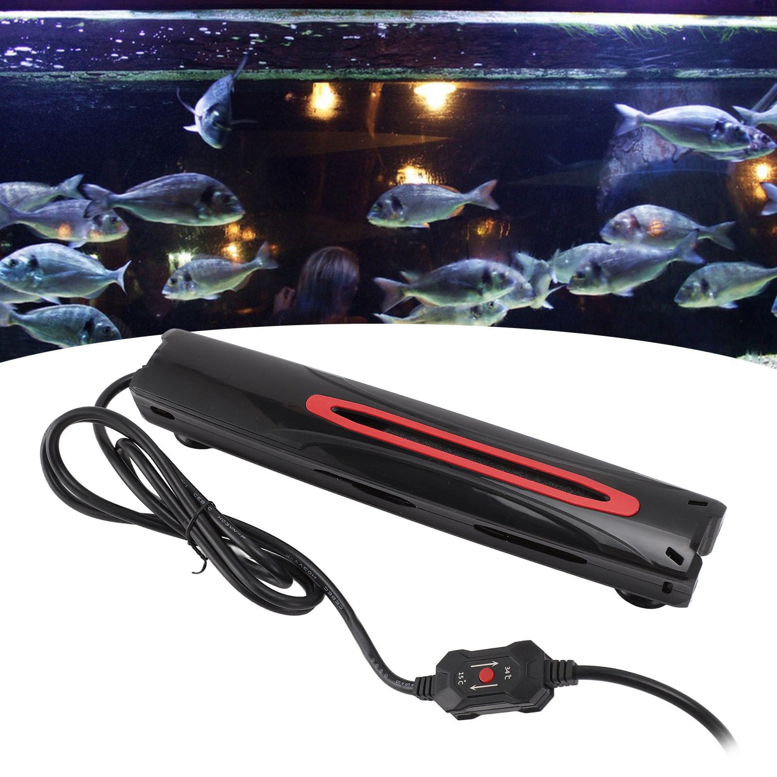 Tnfeeon Riscaldatore Sommergibile per Acquario, Riscaldatore Digitale da 1000 W per Acquario per Tartarughe, Acqua Salata e Acqua Dolce con Regolatore di Temperatura (Spina Europea 220 V)