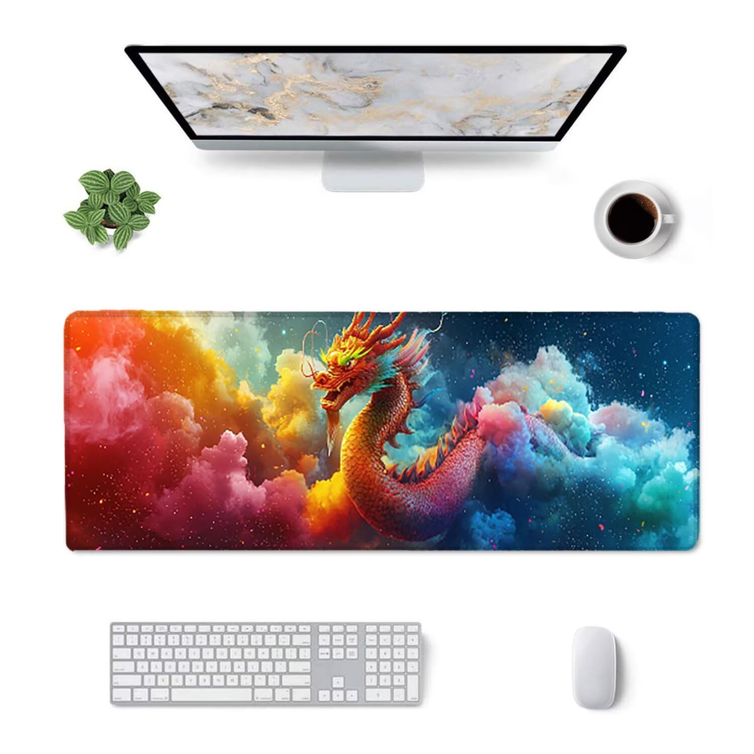 Podkładka pod mysz do gier, 1600 x 800 mm XXL Podkładka pod mysz do gier, duża, antypoślizgowa wodoodporna, rozszerzona długa klawiatura podkładka pod mysz, akcesoria biurowe, do gier, komputera