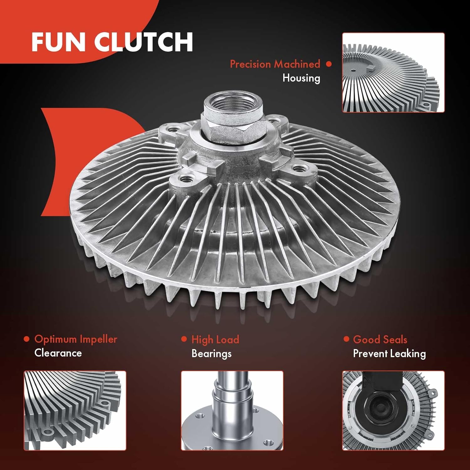 A-Premium Electronic Radiator Cooling Fan Clutch Compatible with Land Rover Range Rover 1987-1995 Defender 90 110 3.5L 3.9L 4.2L OHV