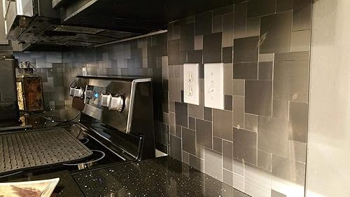 Vista 11 de Art3d mosaico de metal para pelar y pegar, Plateado, A16015P10