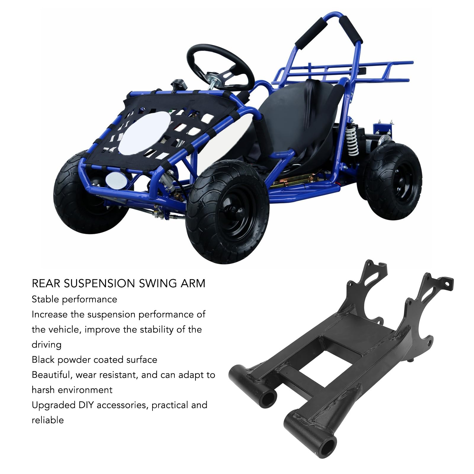 Rama Tylna Wahacza Roweru, Trwała Metalowa oś Tylna Zawieszenie Widelca Motocykl Wahacz Rama dla ATV 49cc 50cc 70cc 90cc 110cc Gokart UTV Quad