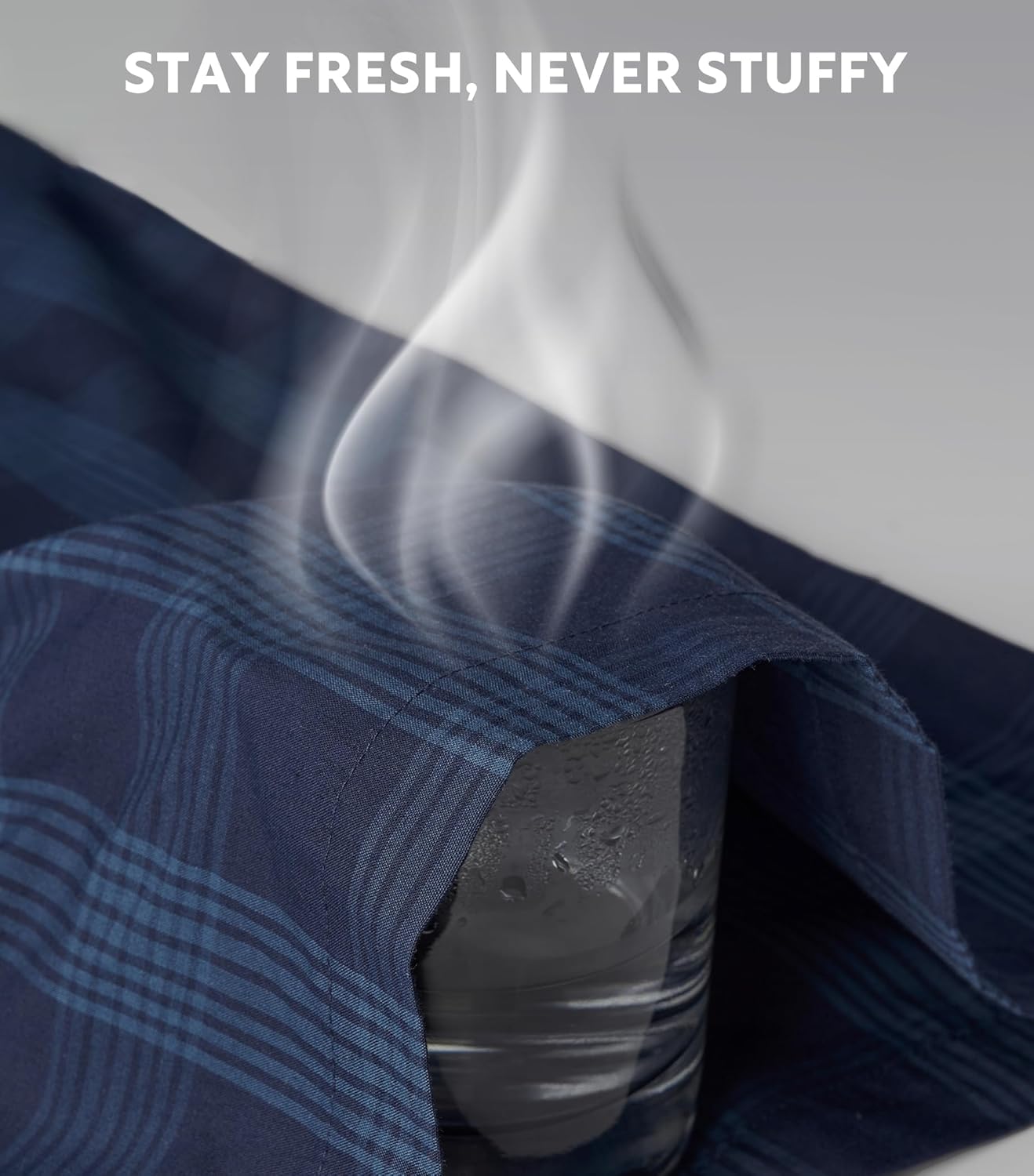 DAVID ARCHY Men's Pajama Set Woven Cotton Pjs Plaid Lounge Set Button-Up Sleepwear Lightweight & Breathable Loungewear - Image 4