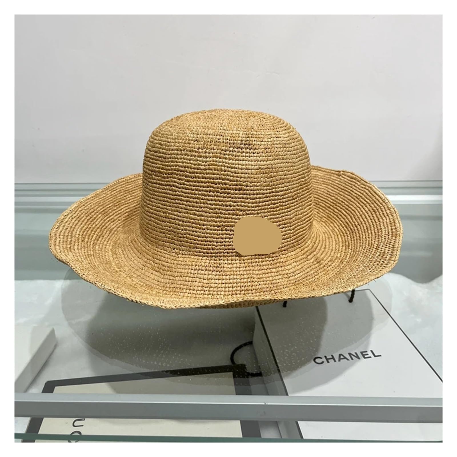 1 Stücke Stroh Hut for Frauen Sonnenhut Sommer Sonnenschutz Strand Große Krempe Faltbare Weibliche Für Outdoor