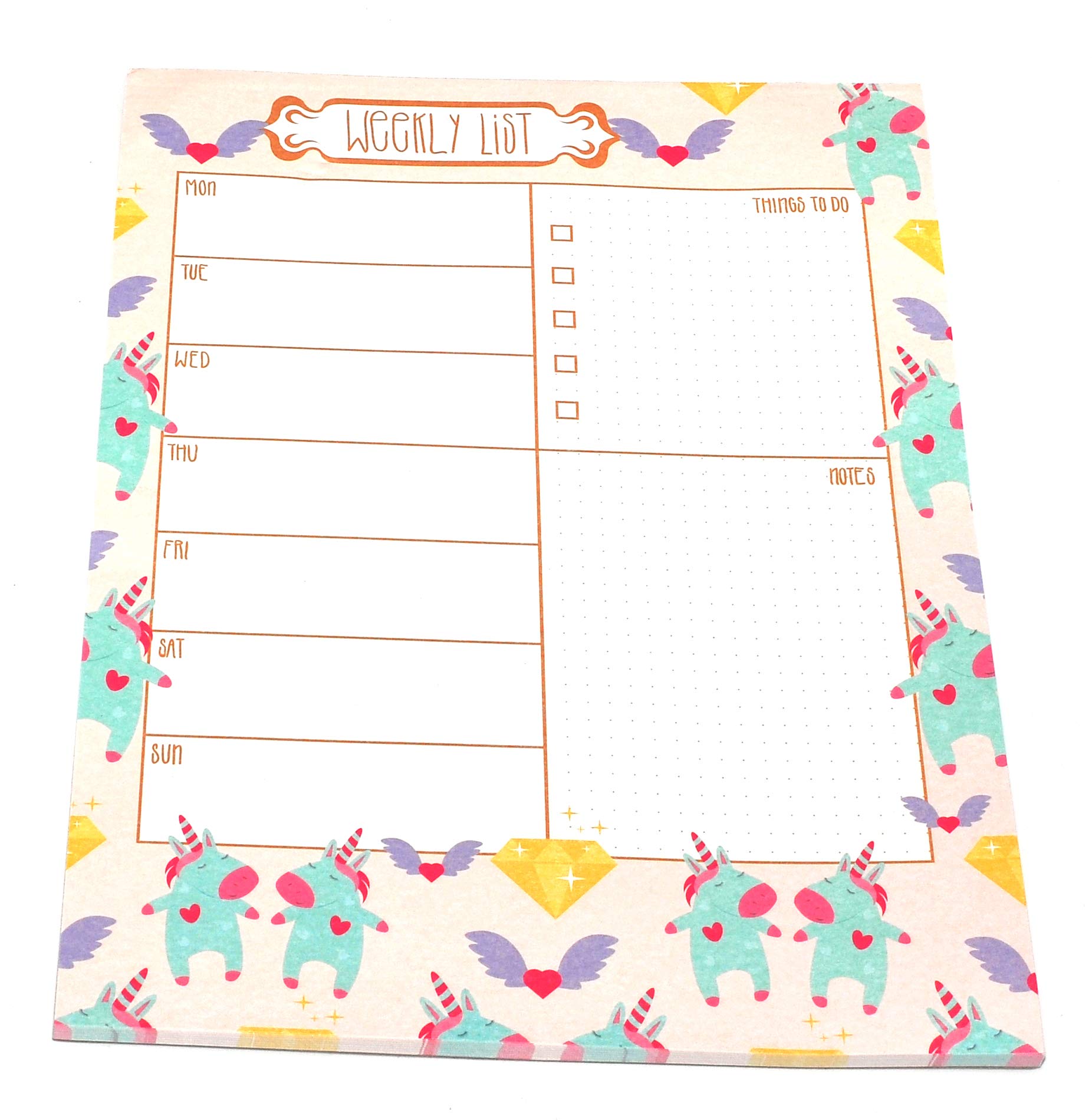 Sixstore iCompact - A4 Cute Unicorn Layout Weekly Planner Pad
