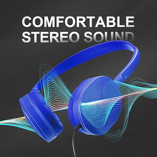 Miniatura 3 de Flutesan Paquete de 30 auriculares con cable, auriculares ajustables en la oreja, auriculares para niños con estéreo, auriculares para niños para