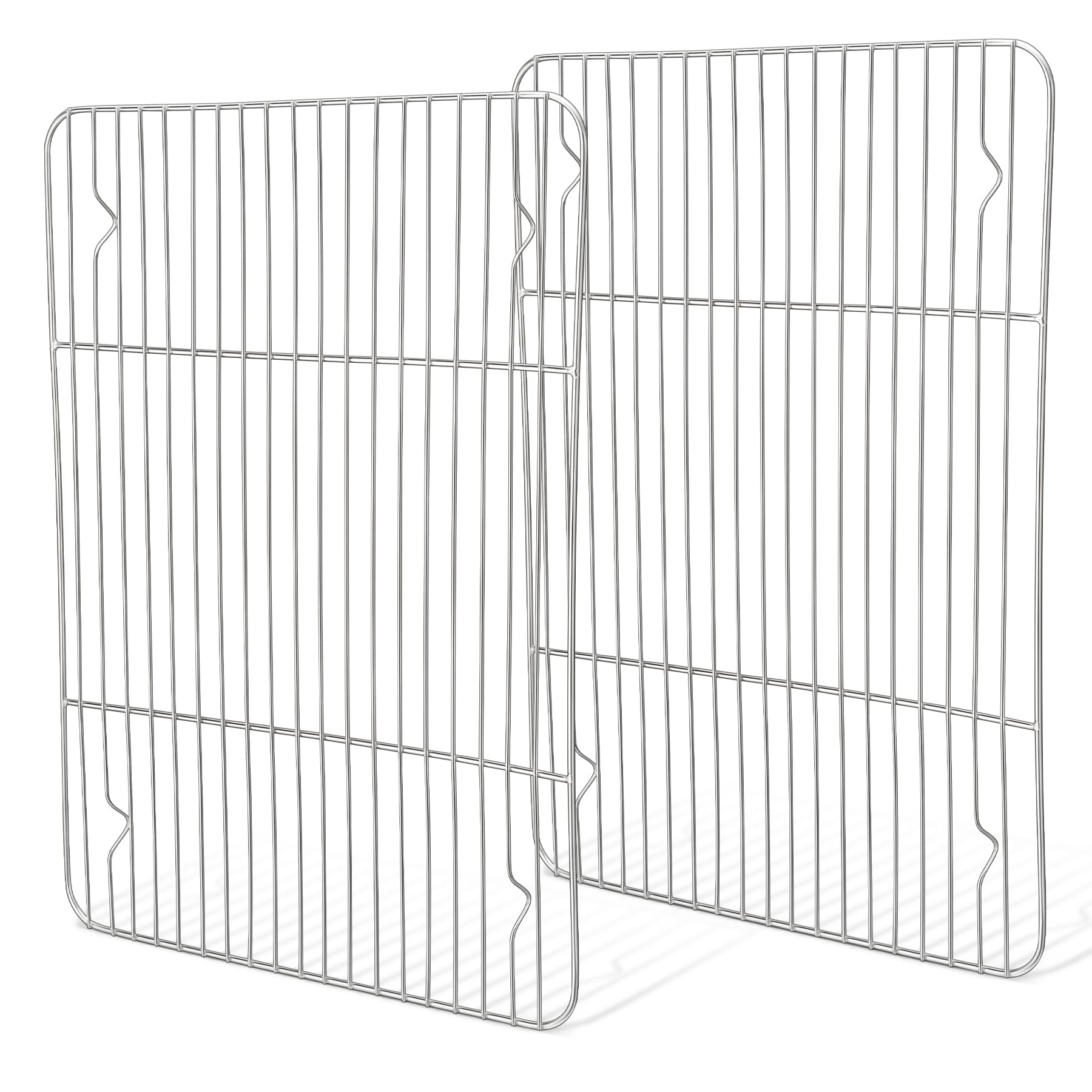 HaWare Lot de 2 grilles de refroidissement en acier inoxydable pour cuisson au four, rôtissage, séchage, plaque de cuisson pour gâteau/viande/cookies, saines et passent au lave-vaisselle
