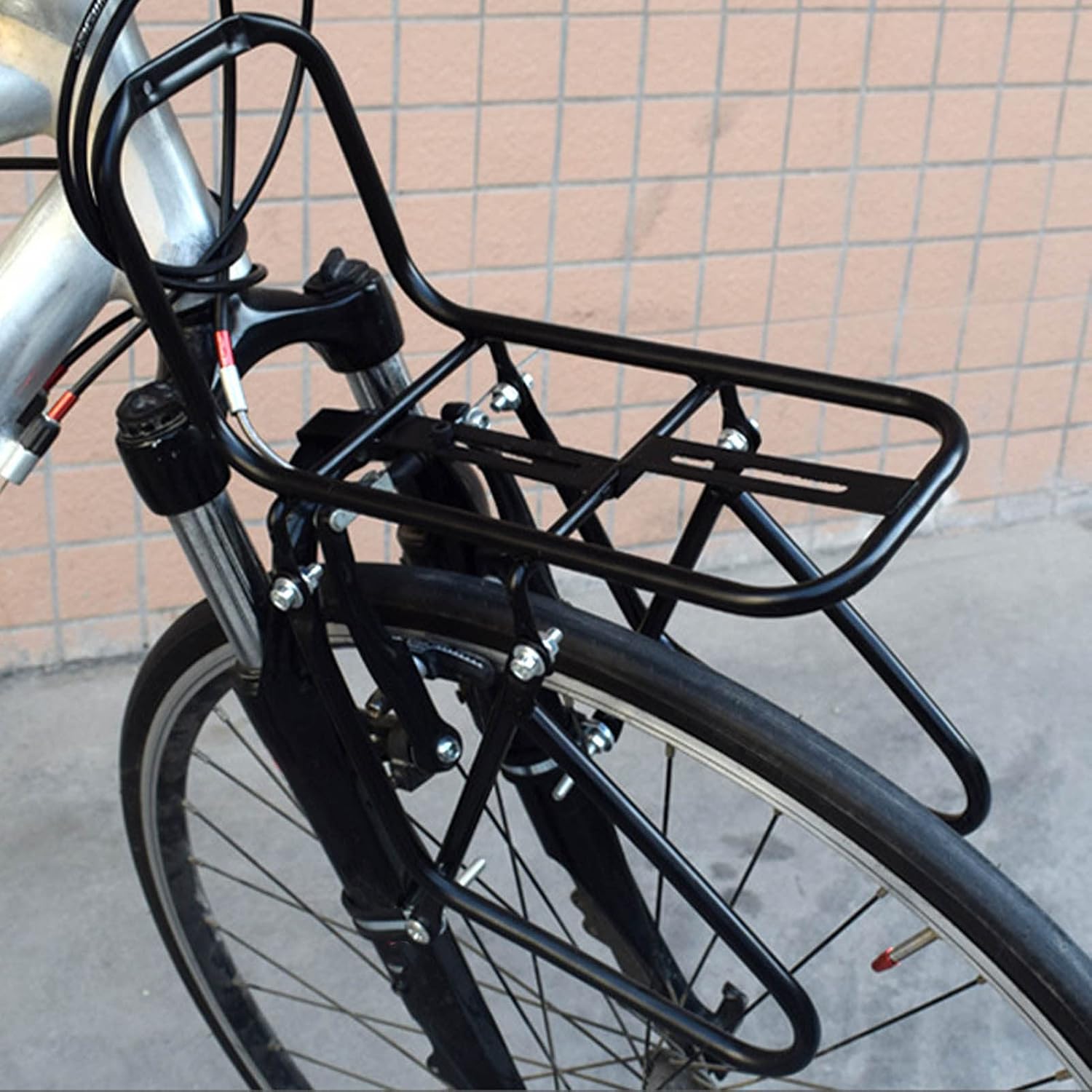 Bicycle Front Rack Carrier, Bicycle Pannier Rack, Multifunctional and Pannier Rack, Biike Steel Carriers Rack Bicycle, Bicycle Pannier Rack for Mountain Bikes and Road Bikes