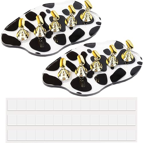 Miniatura 8 de 1 juego de soporte de uñas acrílicas con 42 piezas de masilla reutilizable, forma única, kit de uñas a presión para pintar, exhibición de uñas,