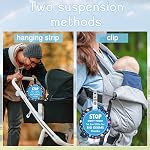 ORIGACH 2 Pack Stop Do Not Touch Baby Signs, Planets and Rockets Don't Touch Thanks Baby Car Seat Sign or Stroller Tag with Hanging Strap and Clip, No Touching Baby Carrier Tag for Preemie Newborn