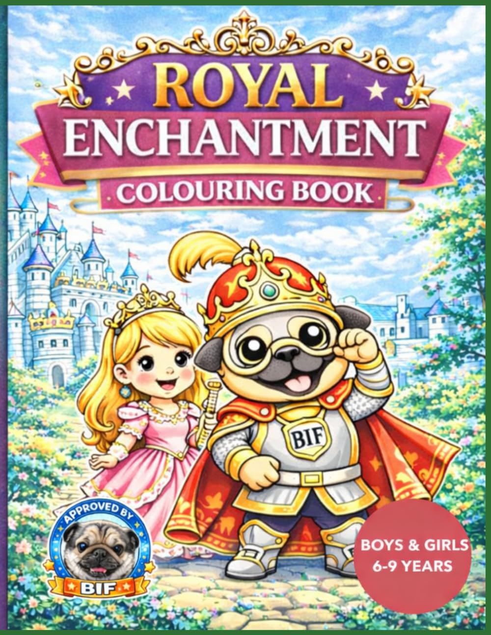 ENCHANTED ROYALS COLOURING BOOK: 40 Beautiful Princess, Prince, King & Queen Images to Colour for Boys & Girls Ages 6–9 (Colouring Books for 6-9 Years Old)