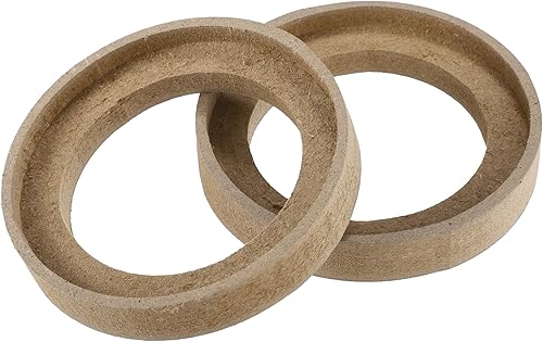 Miniatura 10 de uxcell 4 anillos espaciadores de montaje de subwoofer universales de 1 pulgada de madera maciza beige