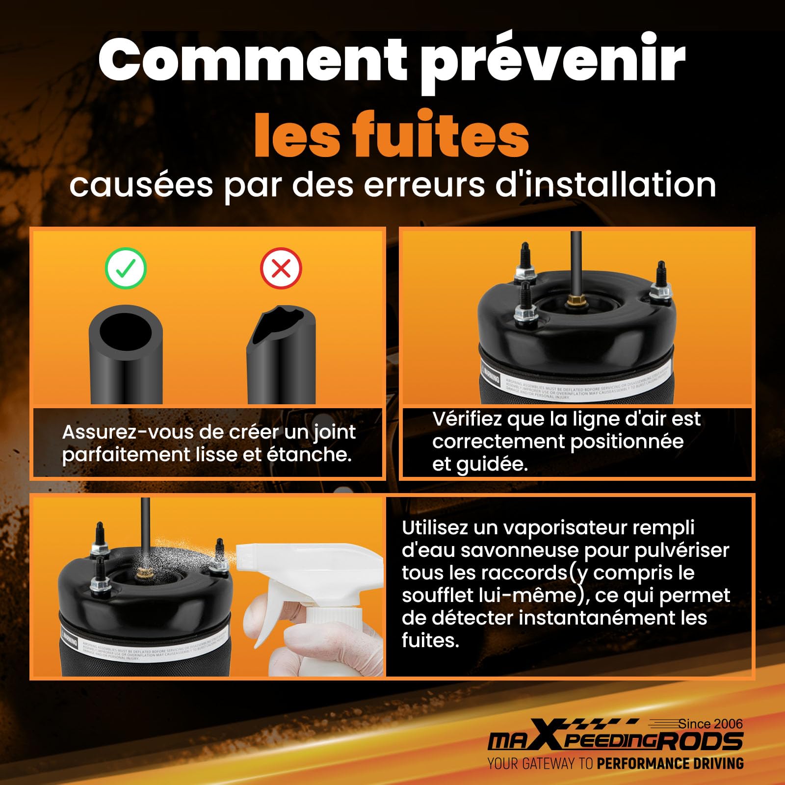 maXpeedingrods Suspension pneumatique pour Mercedes M ML GL W164 X164 | Pour Mercedes-Benz Classe GL X164 2007–2012, Classe ML W164 2006–2011, OE 1643206113, 1643206013, 1643205913, 1643205813