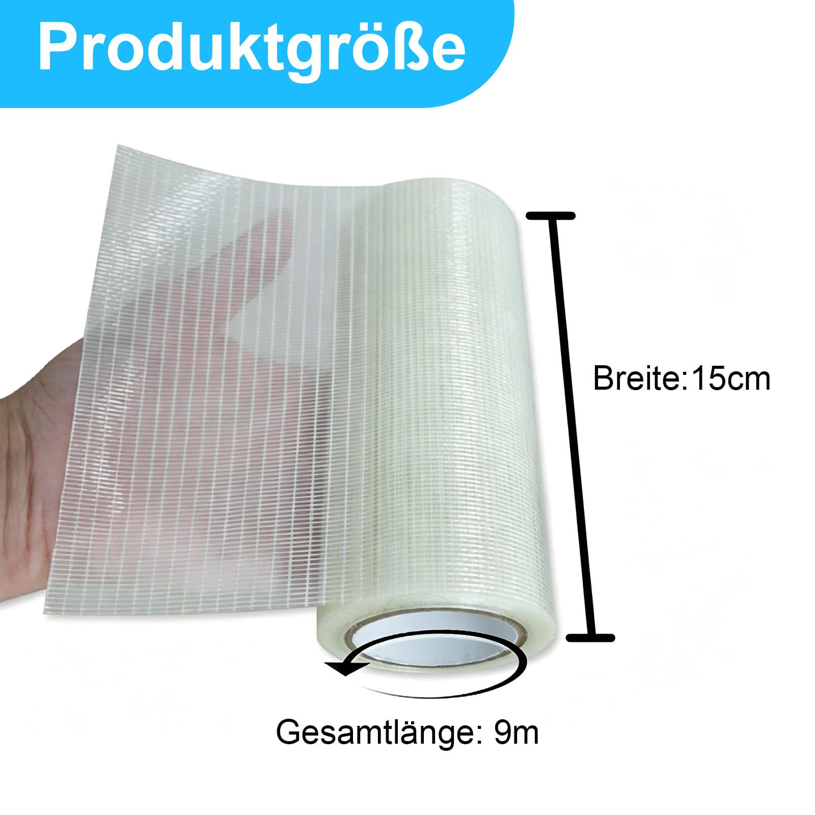 Foonary Nastro adesivo per riparazione di tende da sole, 15 x 9 m, altamente adesivo, resistente all'usura, kit di riparazione per tende da sole, tenda nastro per riparazione di teloni e tessuti
