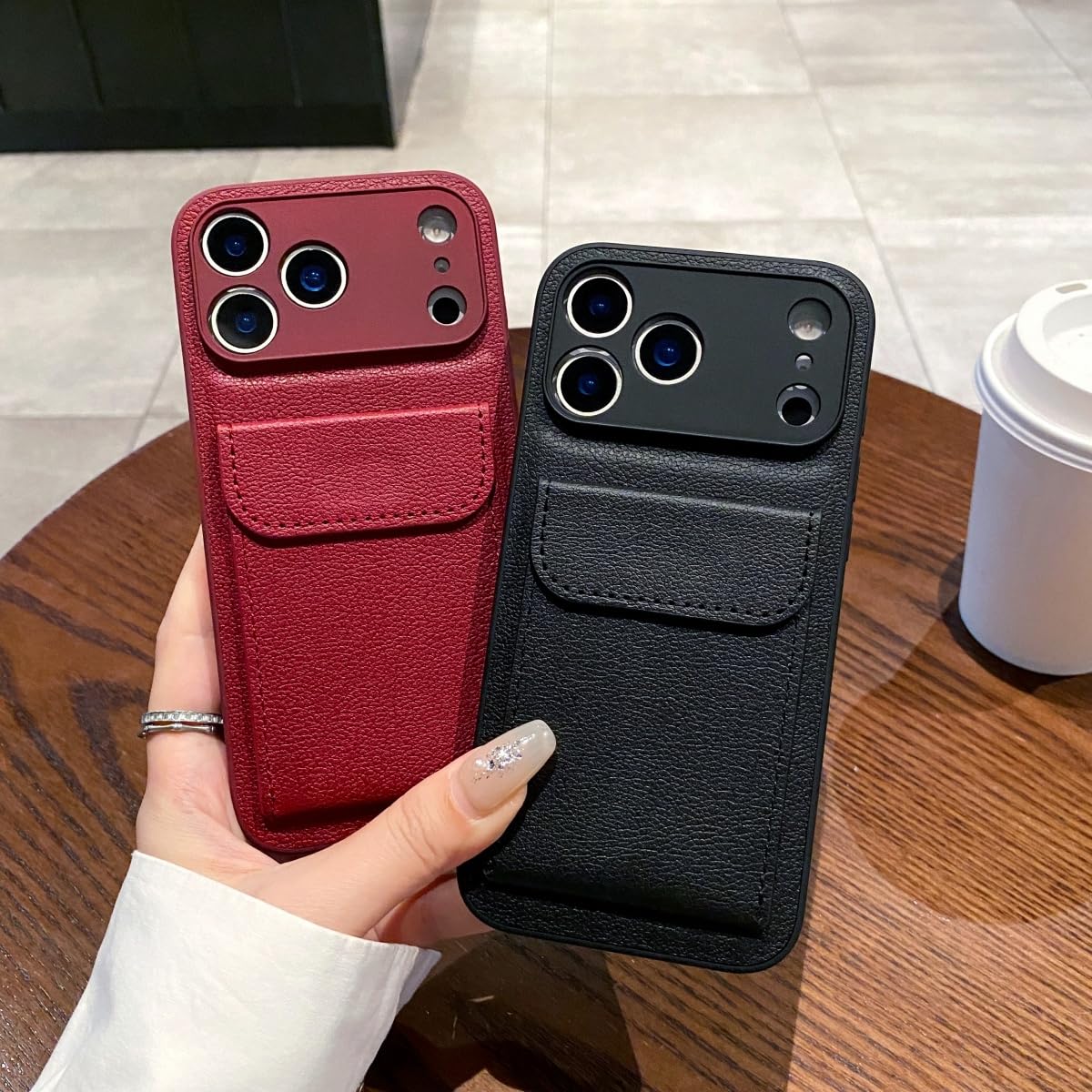 Amazon.co.jp: RNOZX iPhone 7 Plus用レザーウォレットポケット