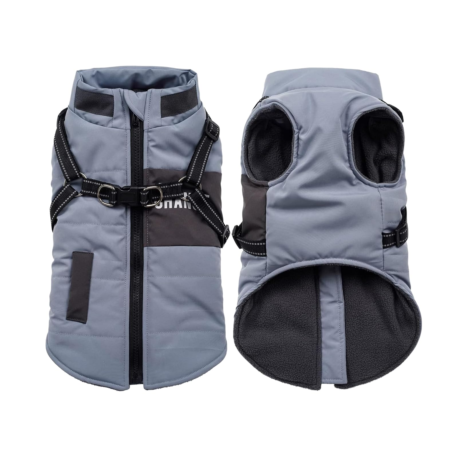 Veste pour chiens contre le froid : manteau d'hiver chaud coupe-vent taille L couleur bleu
