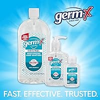 Vista 8 de Germ-X Original Hand Sanitizer, Non-Drying Moisturizing Gel with Vitamin E, Instant and No Rinse Formula, Bulk Mini Travel Size for On-The-Go, 2 Fl