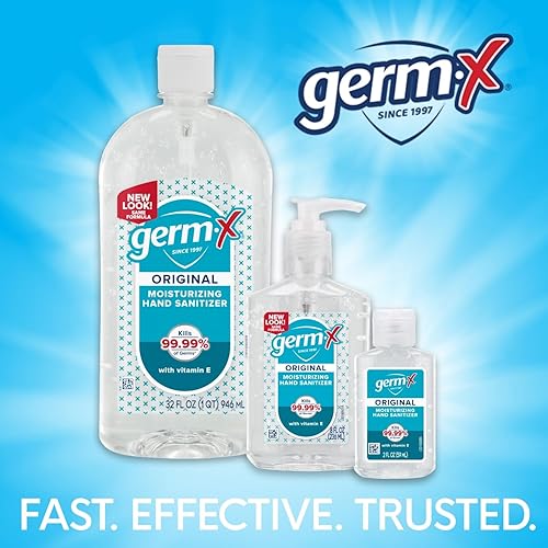 Miniatura 8 de Germ-X-Desinfectante de manos original, 2 botellas de onzas fluidas (paquete de 48), 96 fl oz