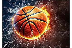 Diymood Diamond Art Painting Basketball Kit: Unleash Your Inner Artist with Fiery Flares