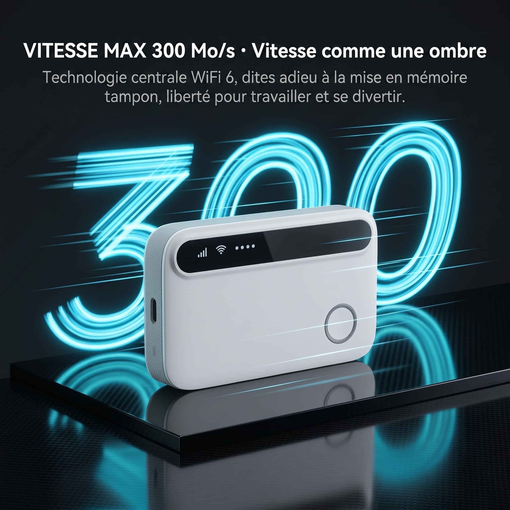 Routeur 5G Portable Débloqué avec Slot SIM,Hotspot WiFi Nomade,Pocket WiFi