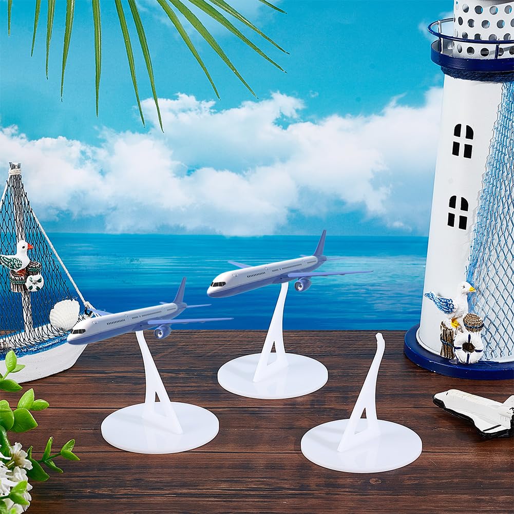 AHANDMAKER 4Pcs Acrylic Model Plane Display Stand, Universal Aircraft Model Plane Stand Without Airplane - Image 4