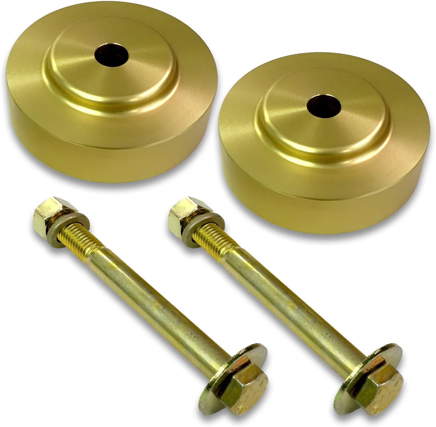 1" Lift Billet Aluminum Rear Coil Spring Spacer Set/Pair Compatible with Select 1963-1972 GM Trucks - Includes Grade 8 Hardware and Instructions - Made in USA